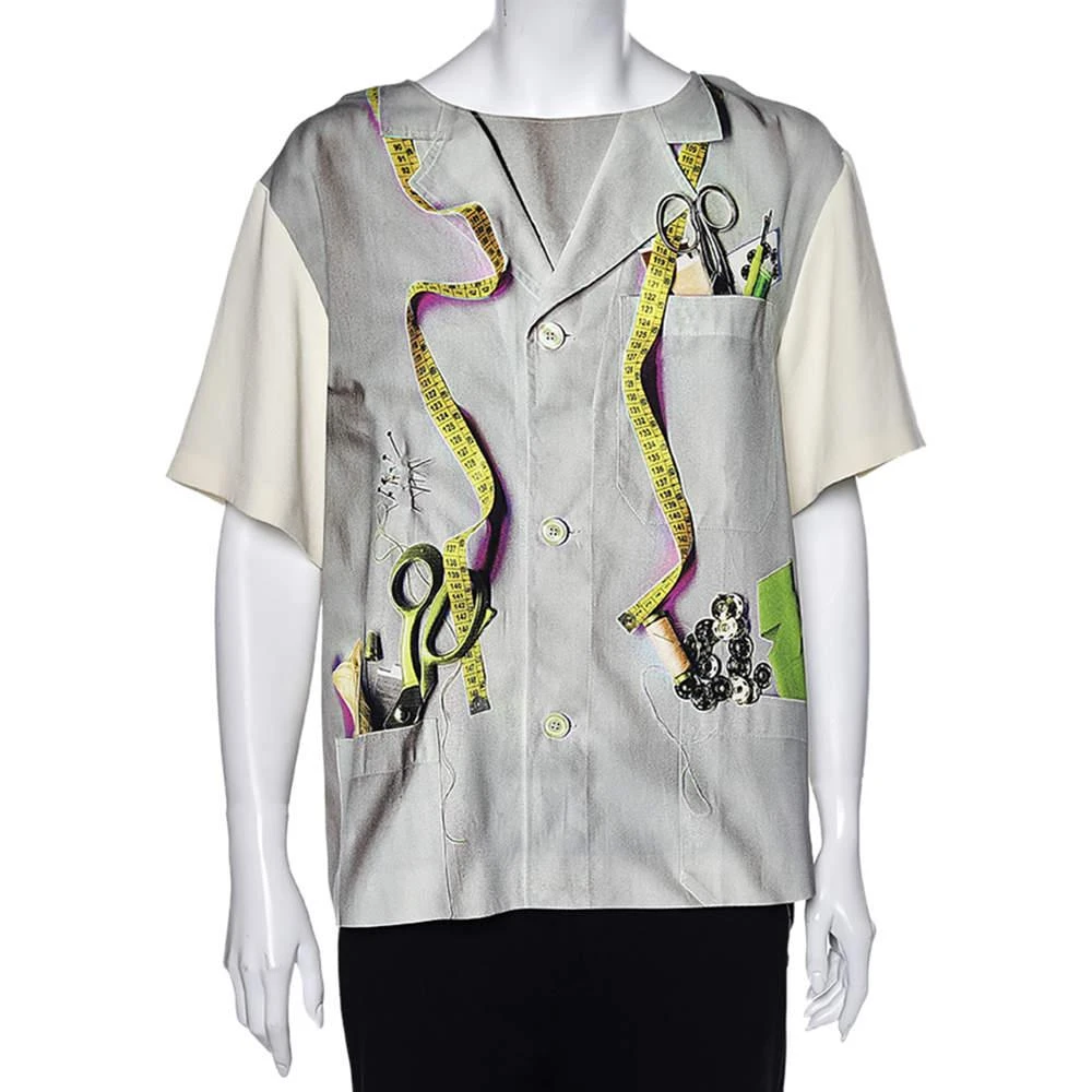 Moschino Moschino Cheap and Chic Multicolored Printed Crepe Blouse L 1