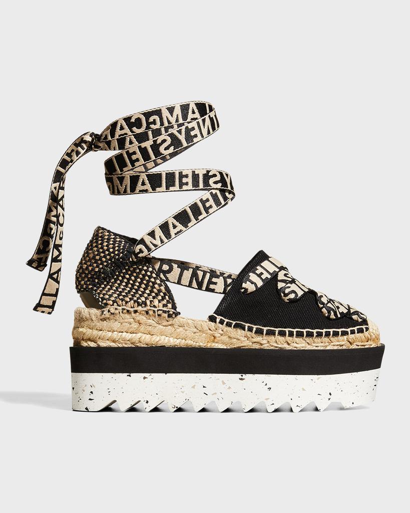 Stella McCartney Gaia Organic Canvas Espadrille Sandals