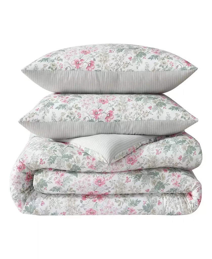 Laura Ashley Arden Floral Washed Microfiber 5-Pc. Comforter Set 7