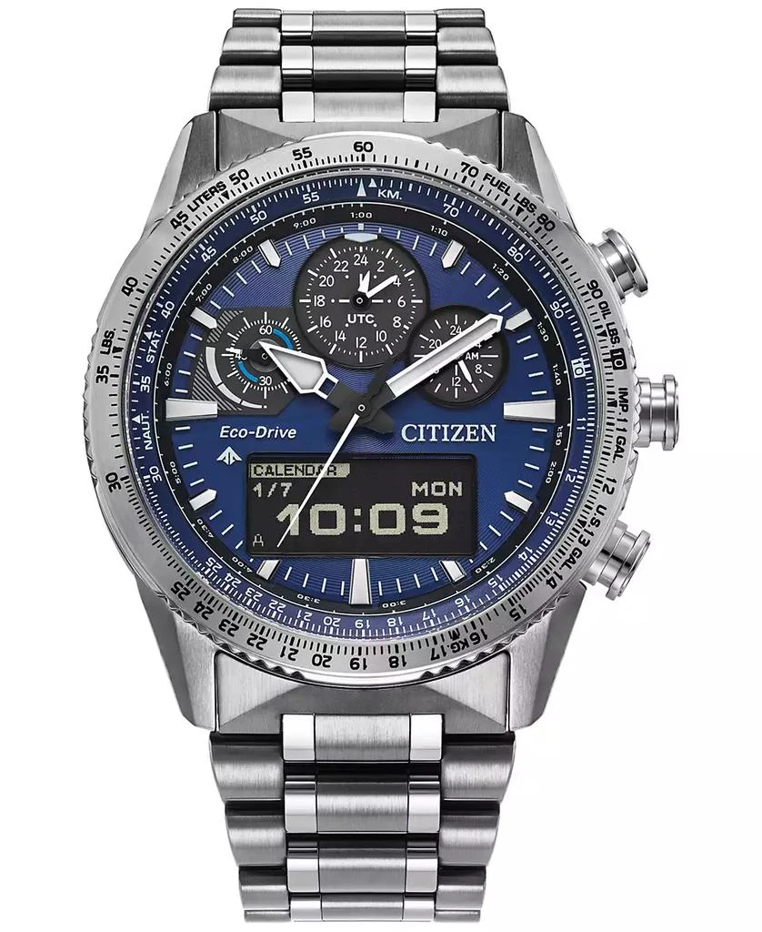 Citizen Men's Promaster Skyhawk U830 Analog-Digital Silver-Tone Stainless Steel Bracelet Watch 43mm 1
