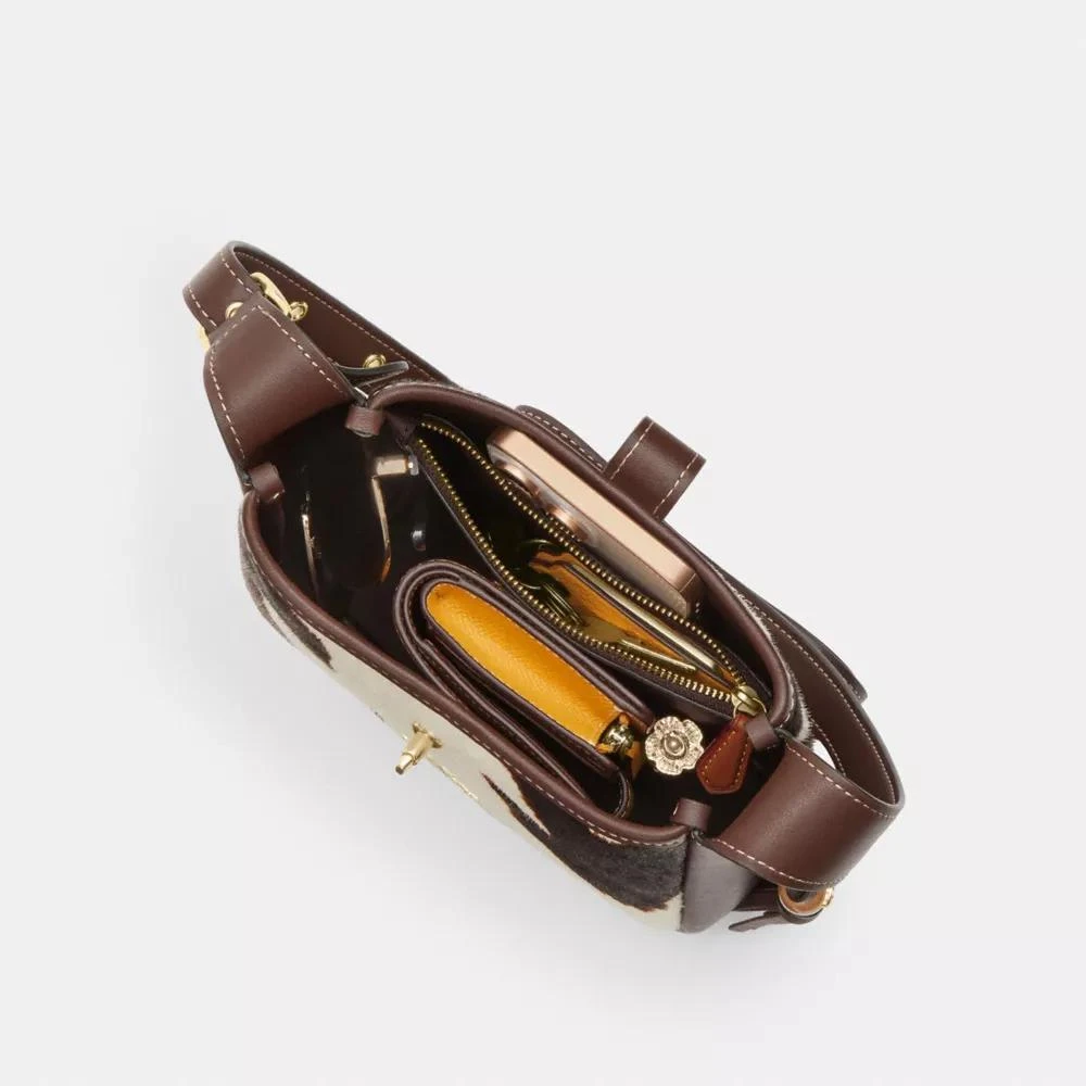 Coach Hadley Mini Crossbody Bag With Cow Print And Tassel 6