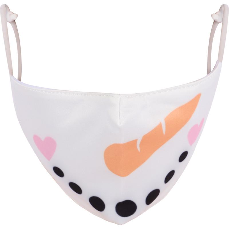 OMG! Accessories Snowman face mask in white