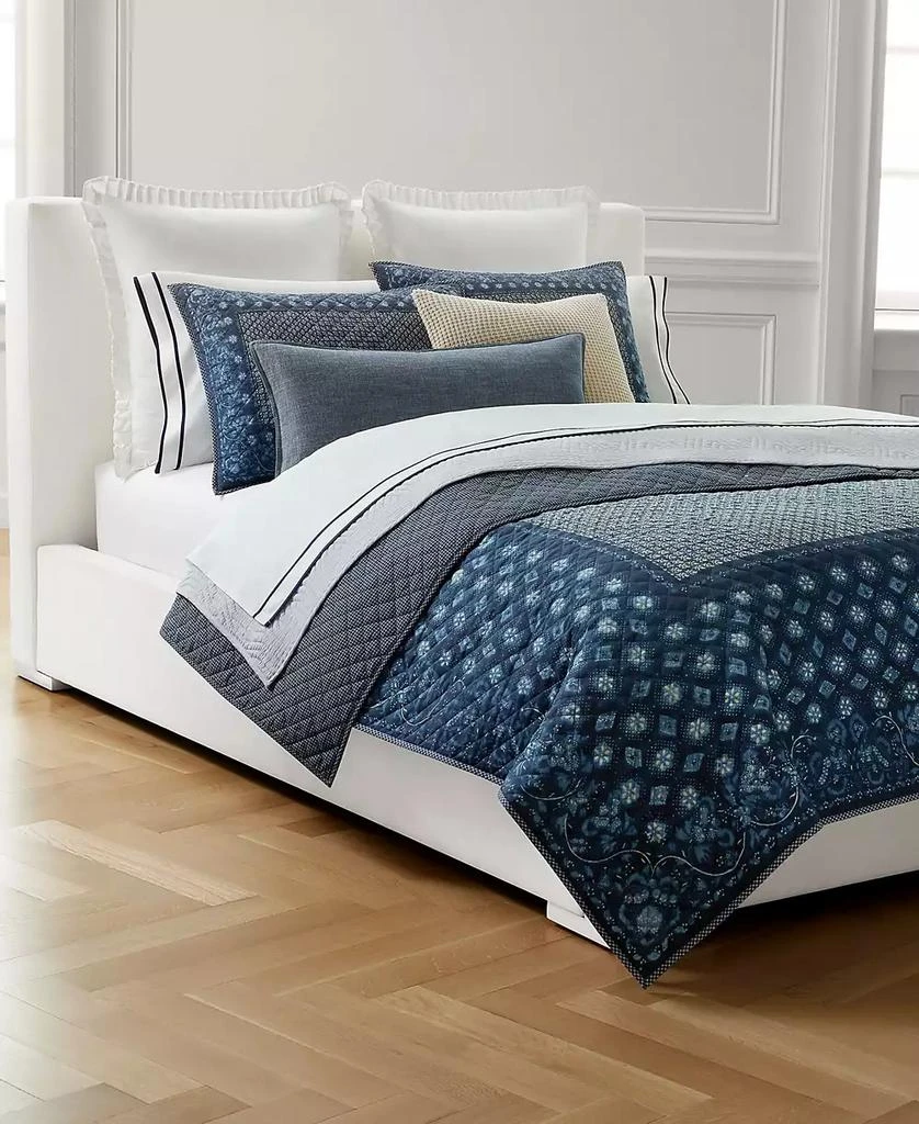 Ralph Lauren Beckett Diamond-Stitched Cotton Sham, King 3