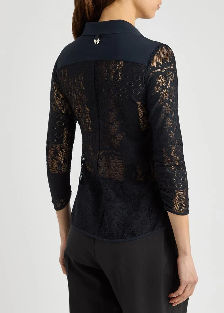HIGH Pronounce ruched lace shirt 3