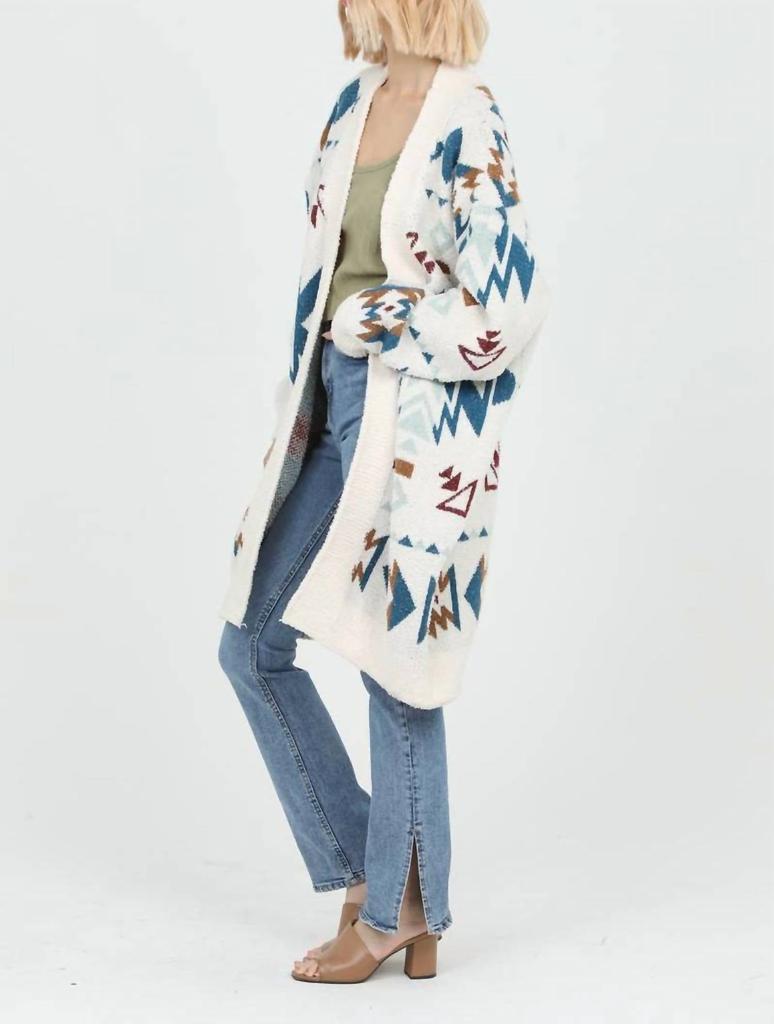 Angie Angie - Cozy Aztec Cardigan Sweater