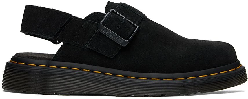 Dr. Martens Black Jorge II Suede Slingback Mules 1