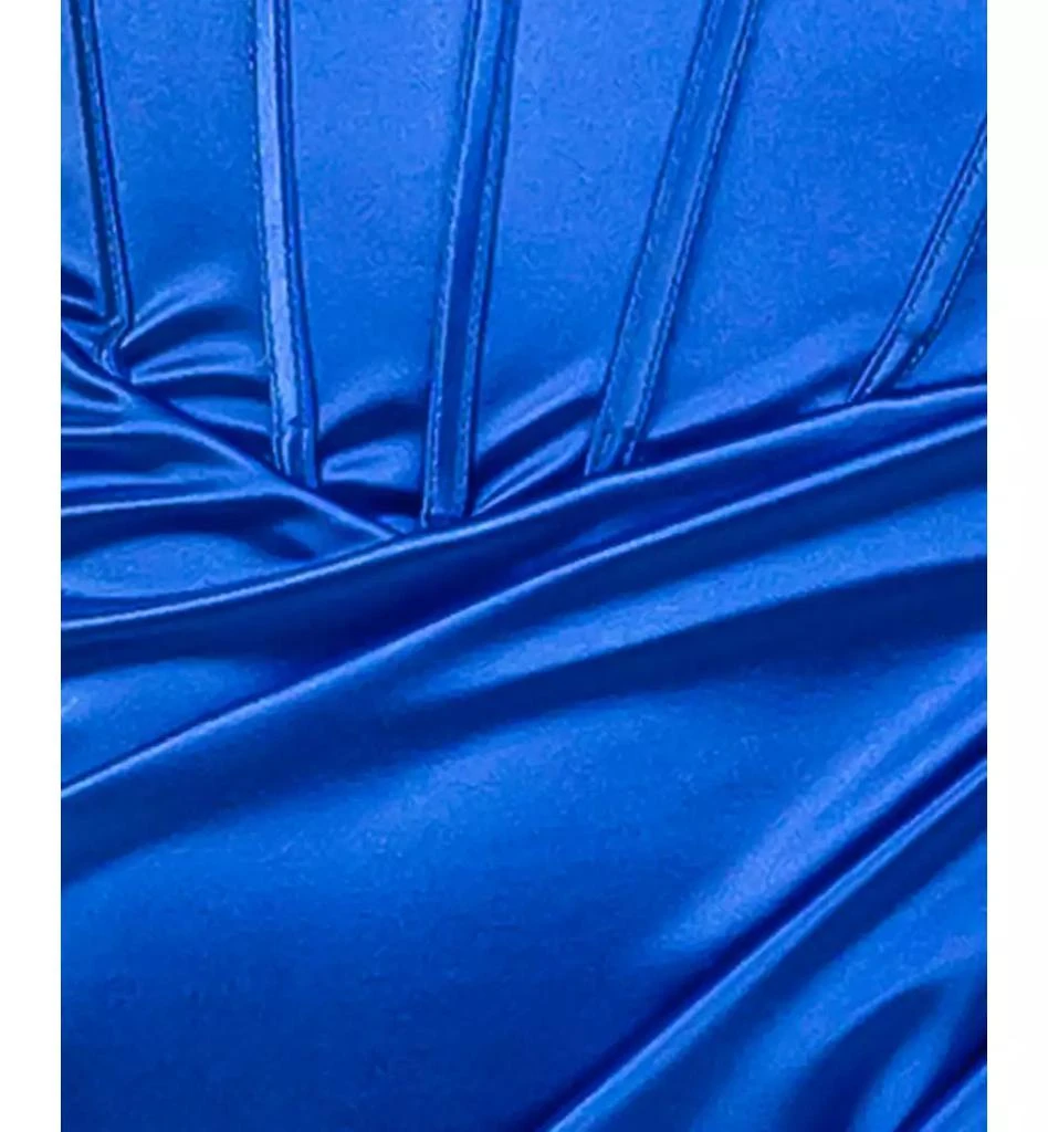 B Darlin Juniors' Satin Bustier Tulip-Skirt Midi Dress 5