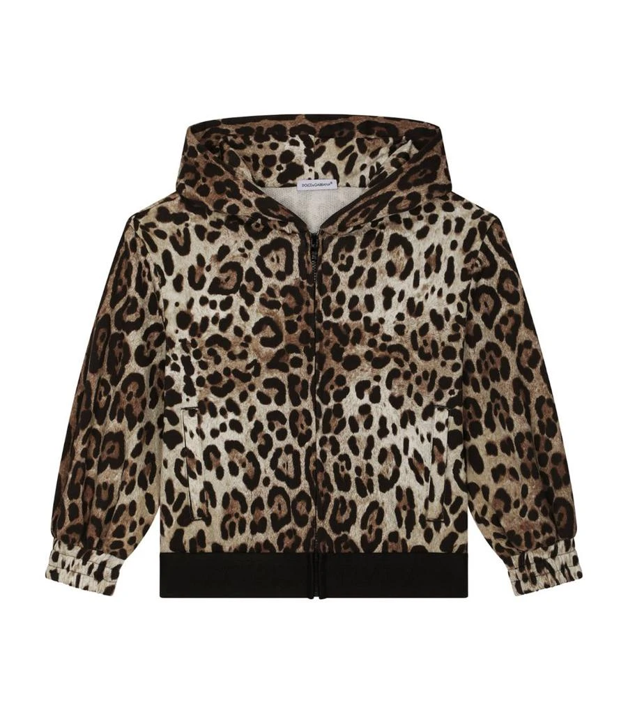 Dolce & Gabbana Leopard Zip-Up Hoodie (8-14 Years) 1