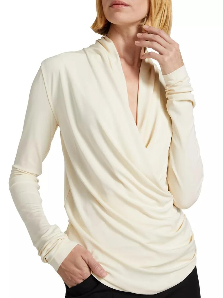 Totême Stretch-Jersey Wrap Top 6