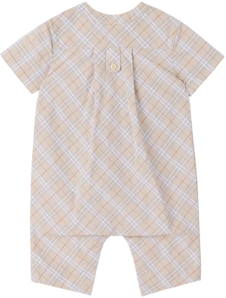 Burberry Baby Beige Check Jumpsuit 2