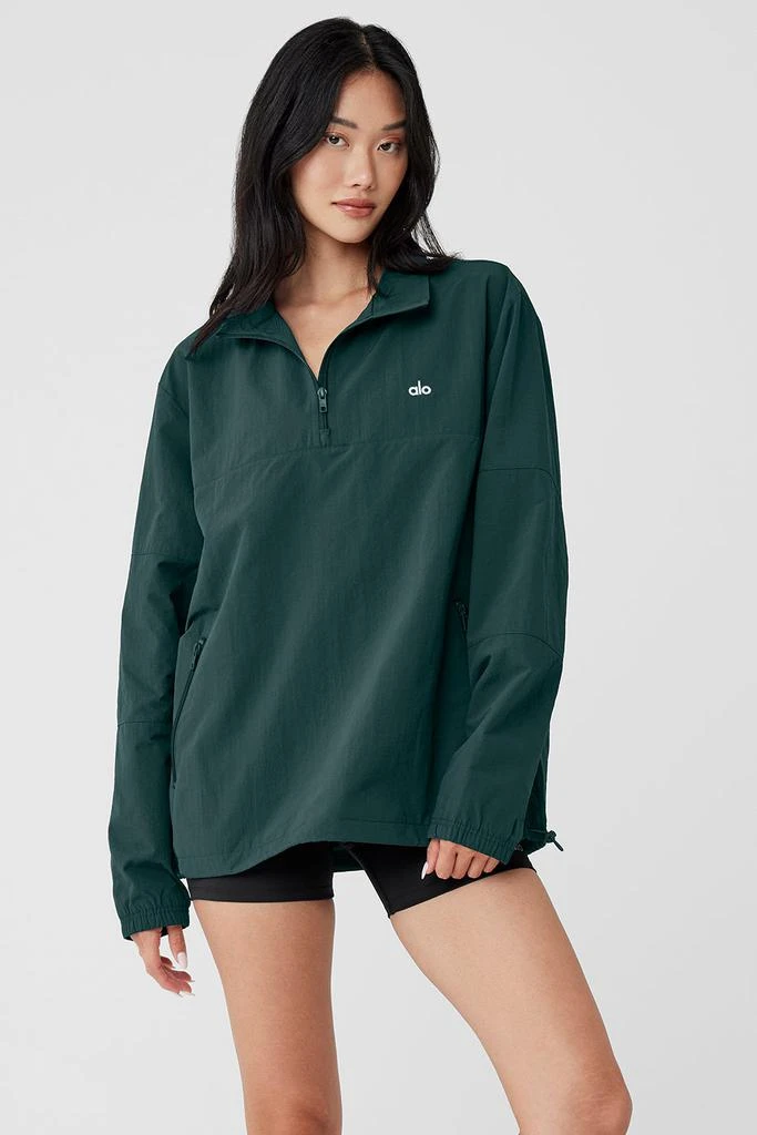 Alo Takeaway Track Pullover - Midnight Green 1