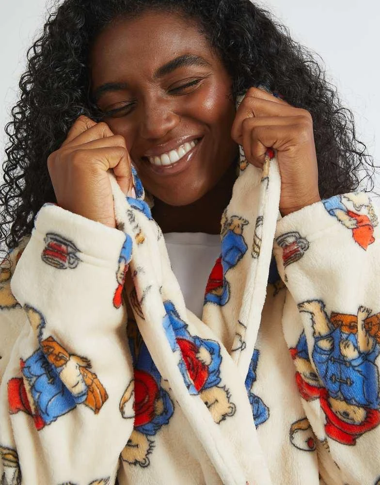 Skinnydip Skinnydip london paddington dressing gown in cream 3