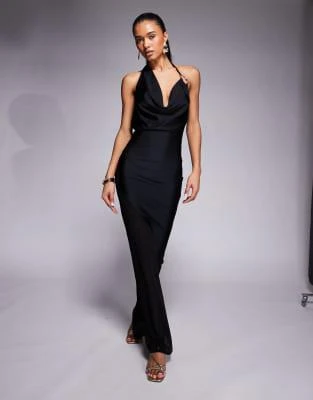 Shop ASOS DESIGN plunge neck slinky midi dress with hardware in black on  Sale at BeyondStyle  Get 76% Off ASOS DESIGN plunge neck slinky midi dress  with hardware in black with