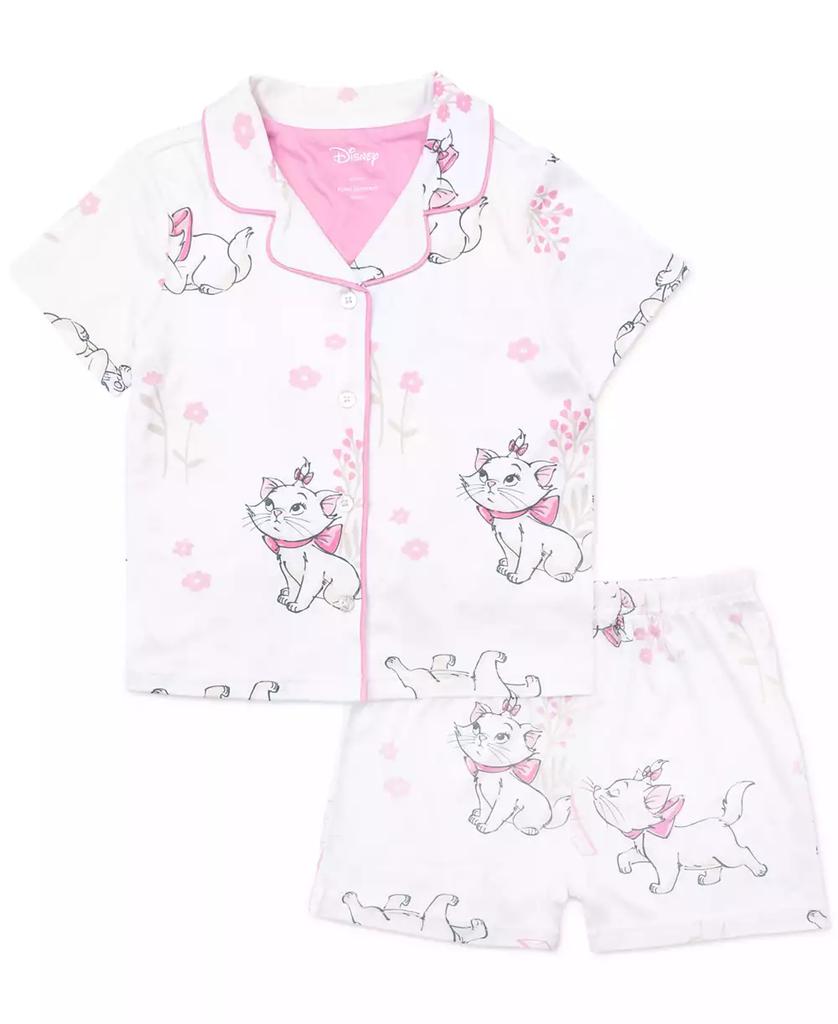 AME Toddler Girls Adorable Marie Short Coat Pajamas, 2 Piece Set