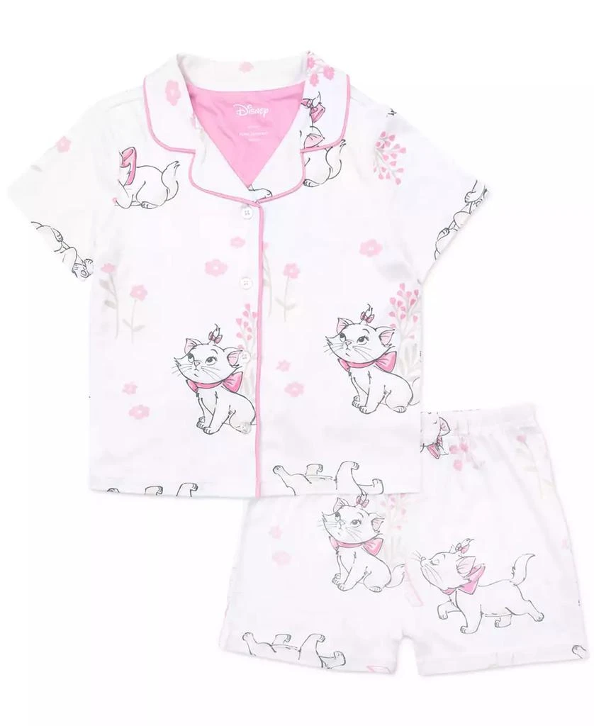 AME Toddler Girls Adorable Marie Short Coat Pajamas, 2 Piece Set 1
