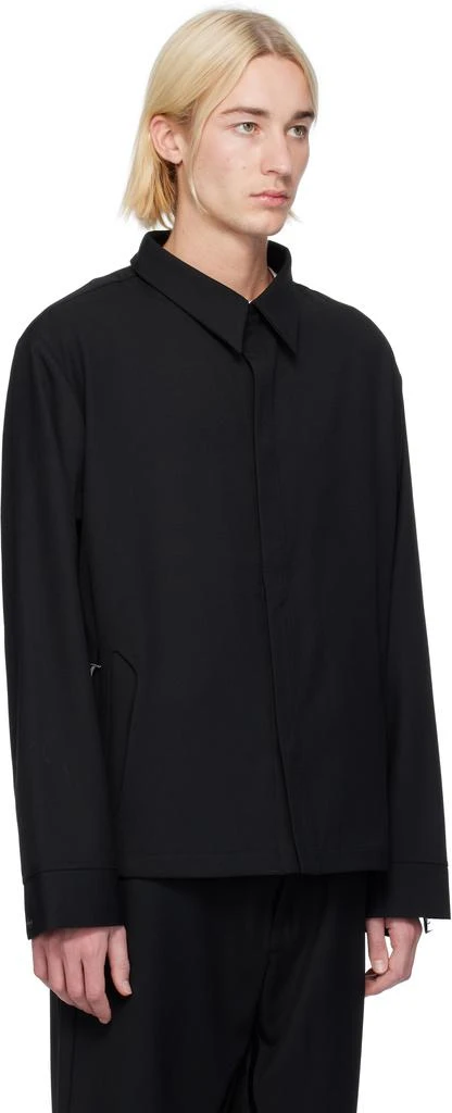 J EONGL I Black Wool Overshirt 2