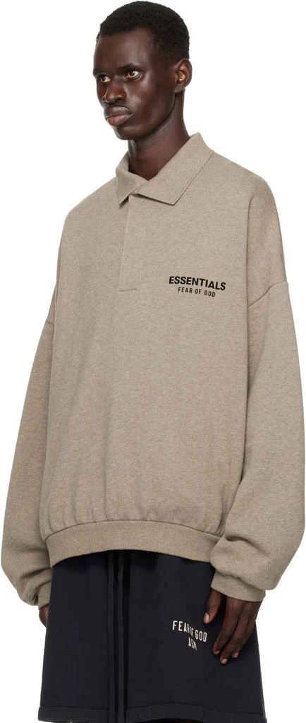 Essentials Gray Fleece Polo 4