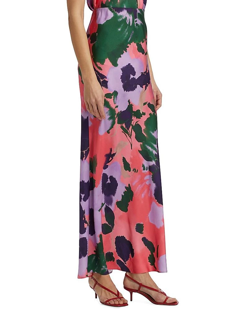 FIGUE Julita Floral Silk Pull-On Maxi Skirt 4