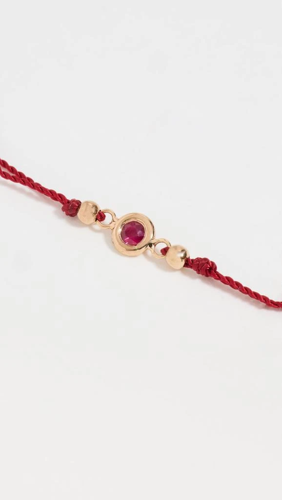 Zoe Chicco 14k Gold Floating Ruby On Red Cord Bracelet 4