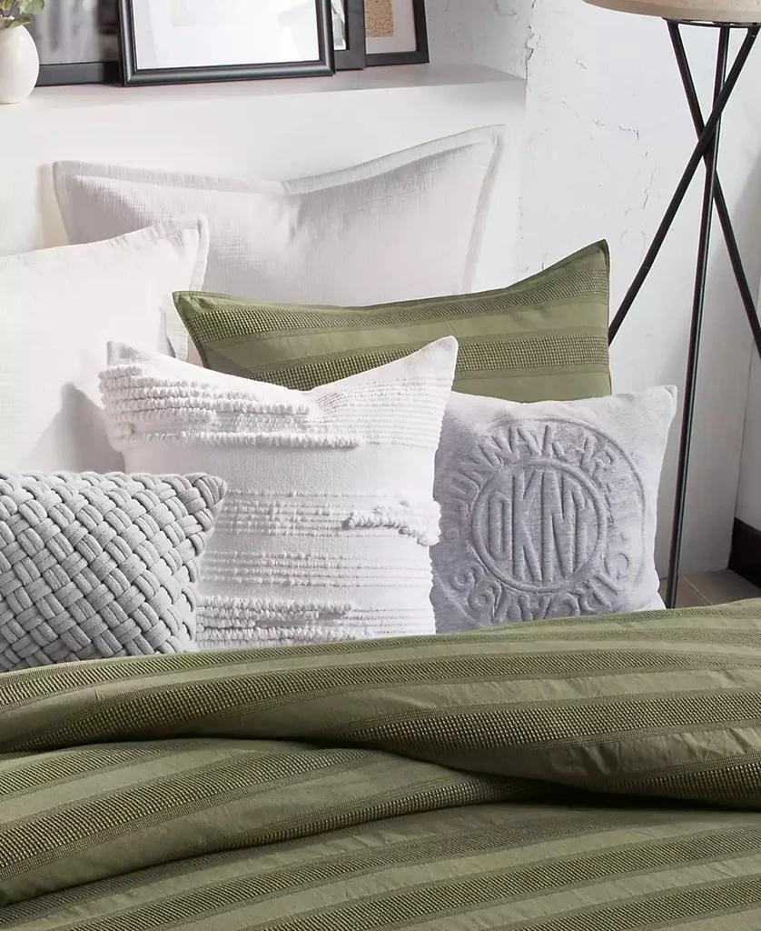 DKNY Textured Stripe Decorative Pillow, 20" x 20" 3