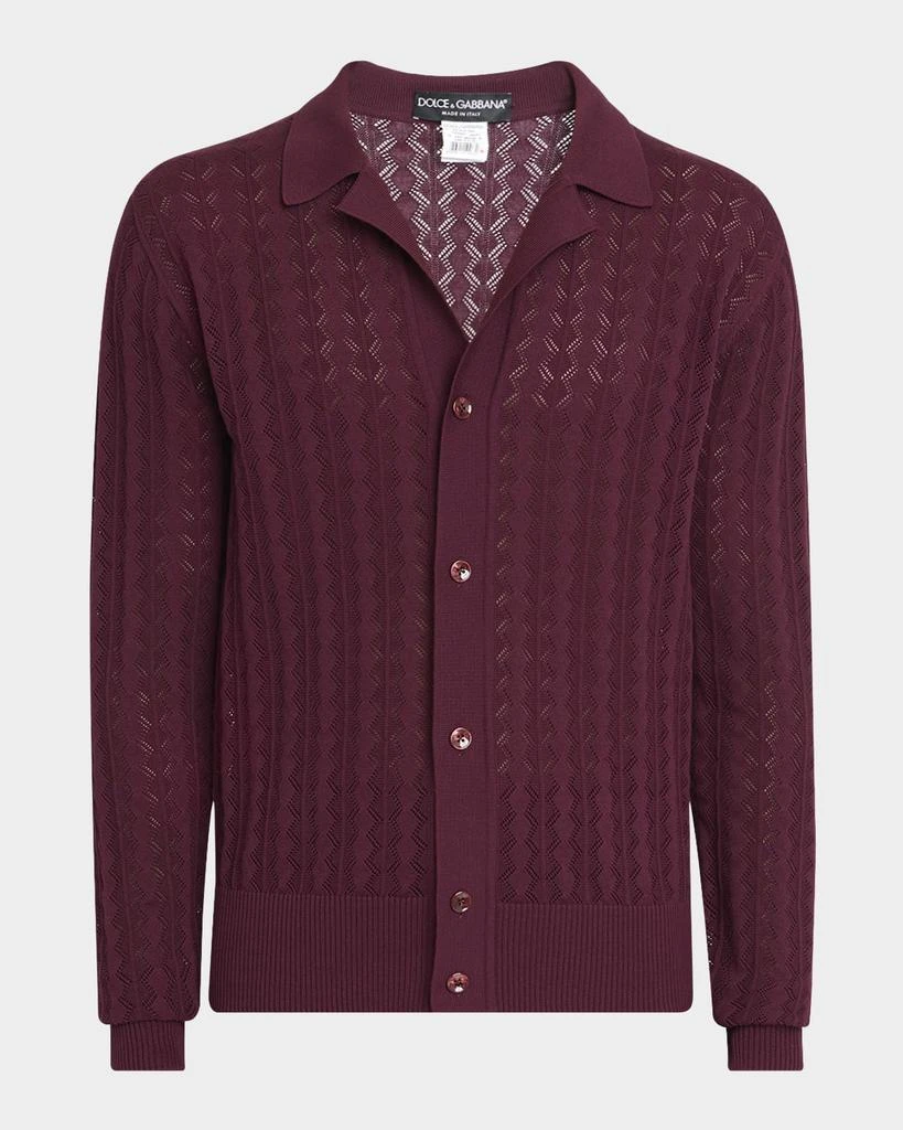 Dolce 
Gabbana Men
s Patterned Knit Cardigan 1