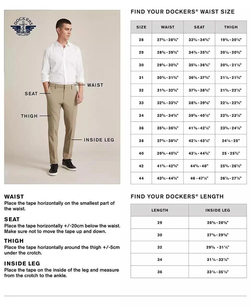 Dockers Men's Workday Smart 360 Flex Classic Fit Khaki Stretch Pants 9