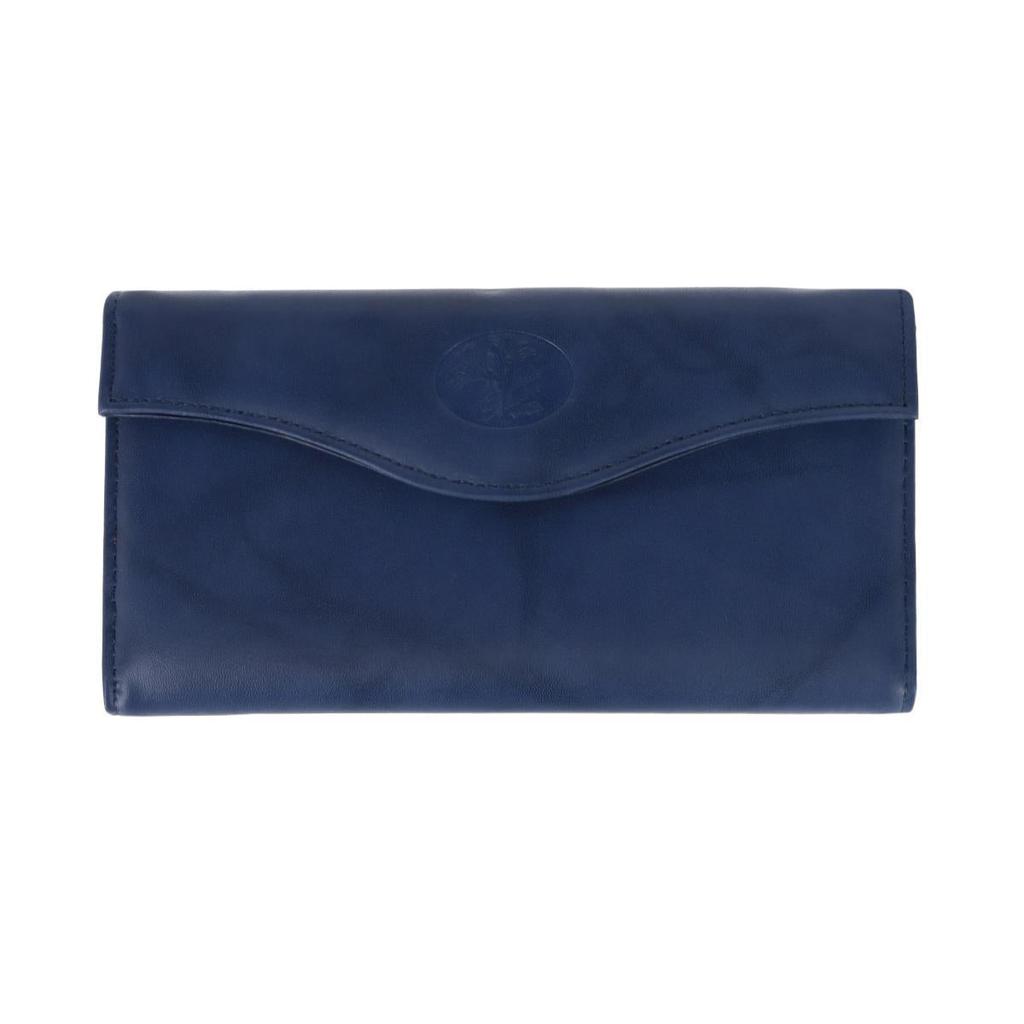 Buxton Women's Leather Long Bifold Organizer Wallet with Floral Emboss