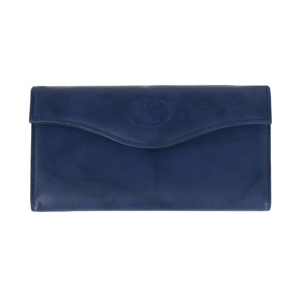 Buxton Women's Leather Long Bifold Organizer Wallet with Floral Emboss 1
