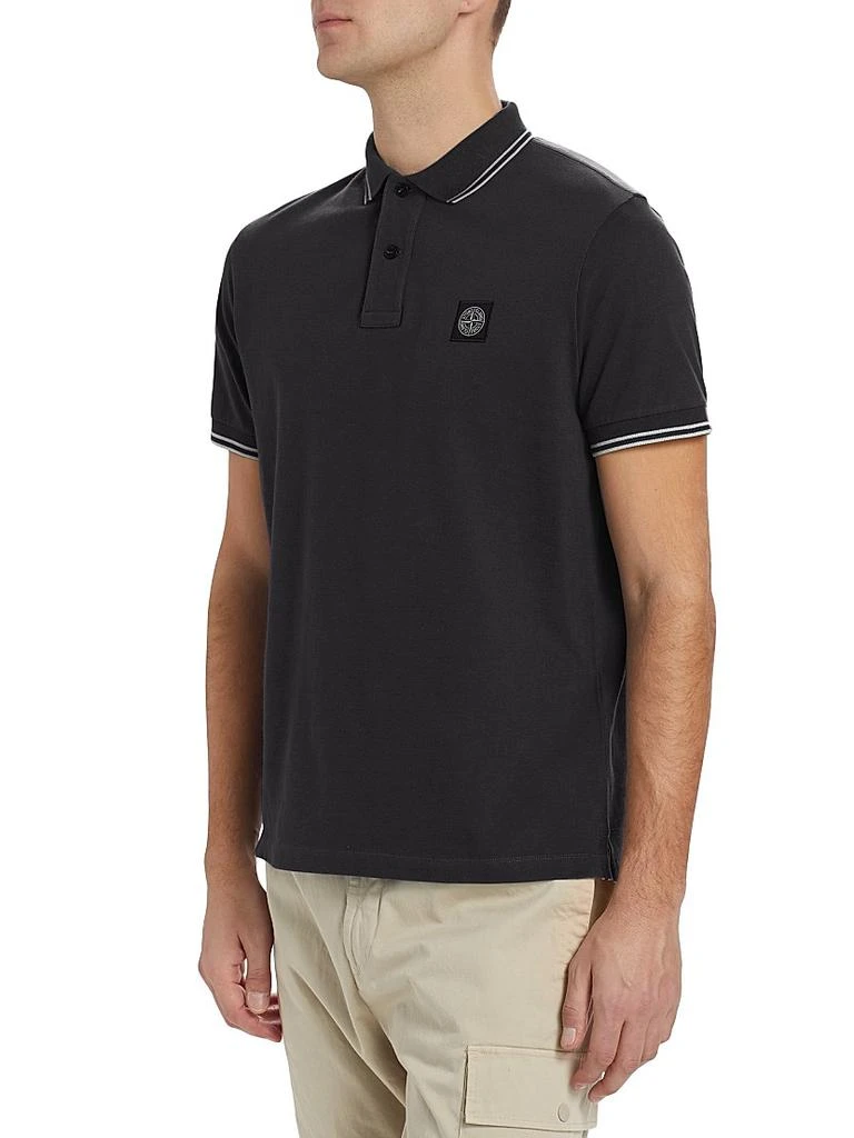 Stone Island Cotton-Blend Patch Polo Shirt 4