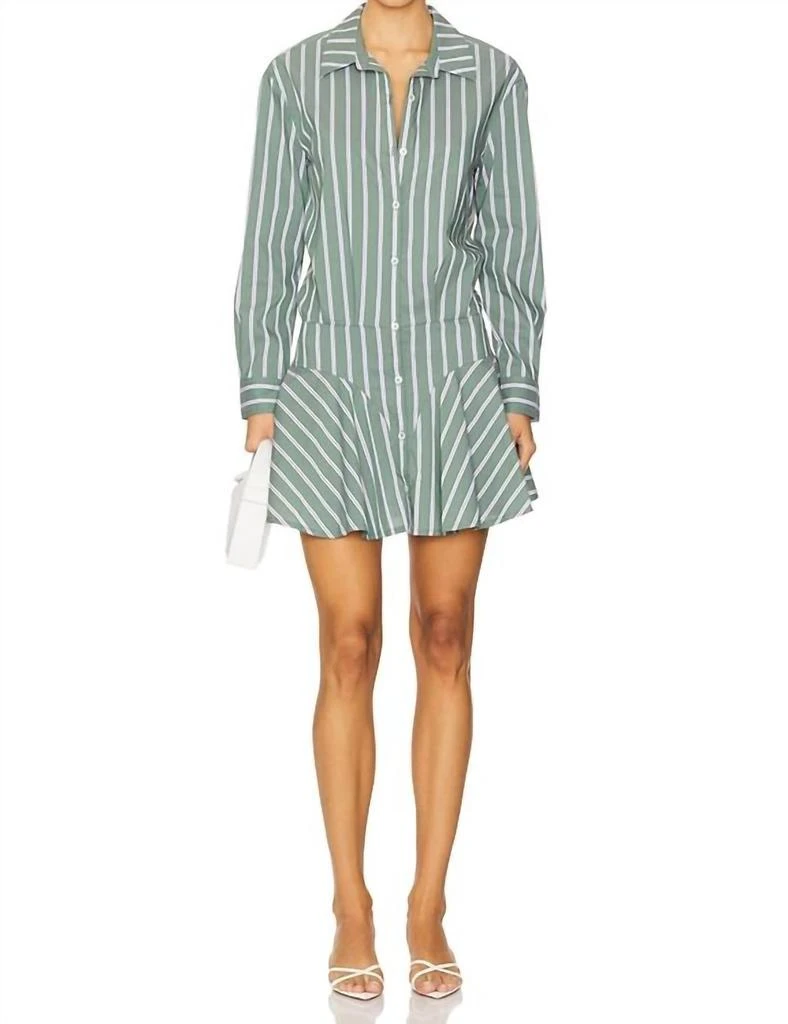 SAYLOR Naeem Pinstripe Dress In Juniper 1
