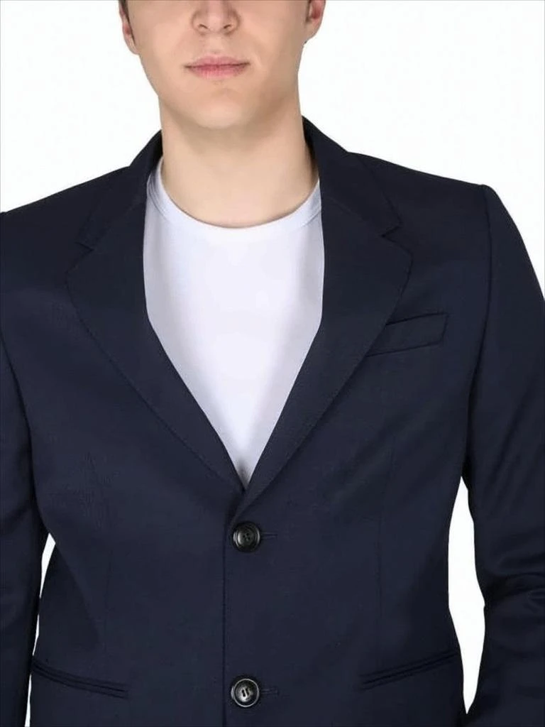AMI Tailored Blue Suit Jacket with Structured Silhouette 4