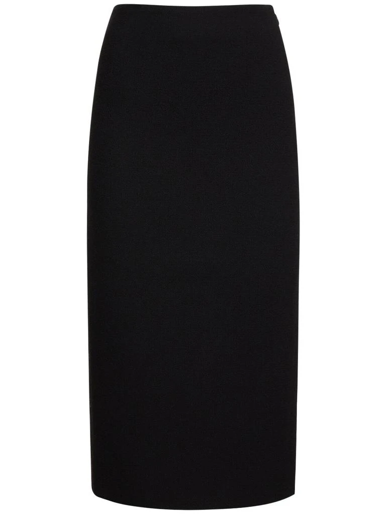 ALESSANDRA RICH High Waist Tweed Bouclé Midi Skirt 1