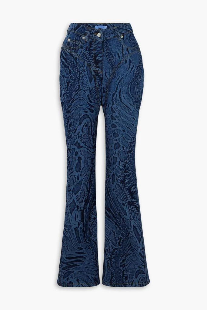 Mugler Printed mid-rise flared jeans 1
