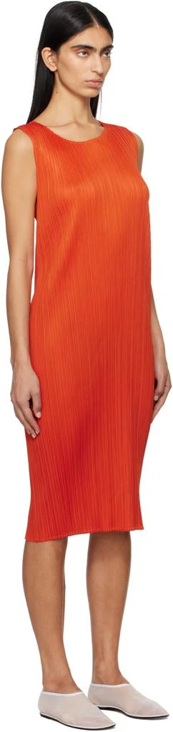 Pleats Please Orange Monthly Colors July Midi Dress 2