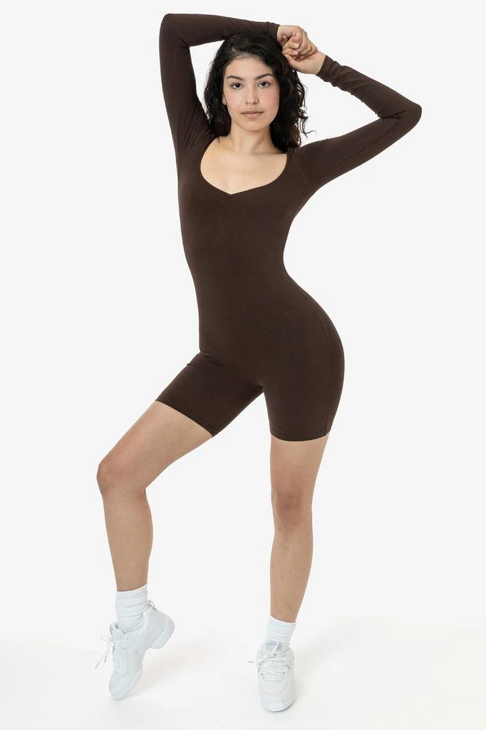 Los Angeles Apparel 83058GD - Garment Dye Sweetheart Pinch Front Long Sleeve Biketard 5