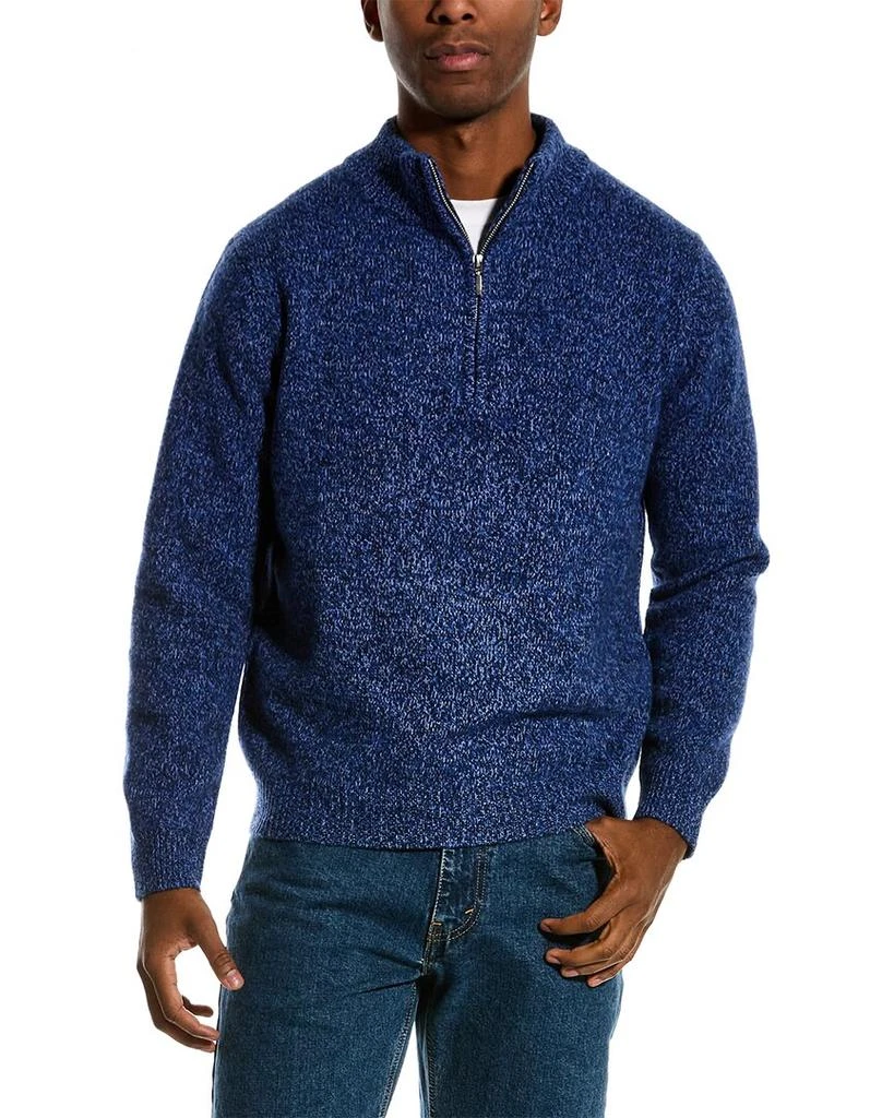 Scott & Scott London Scott & Scott London Wool 1/4-Zip Mock Sweater 1