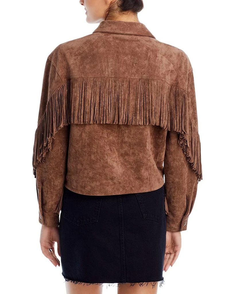 Blank NYC Faux Leather Fringe Trim Jacket 2
