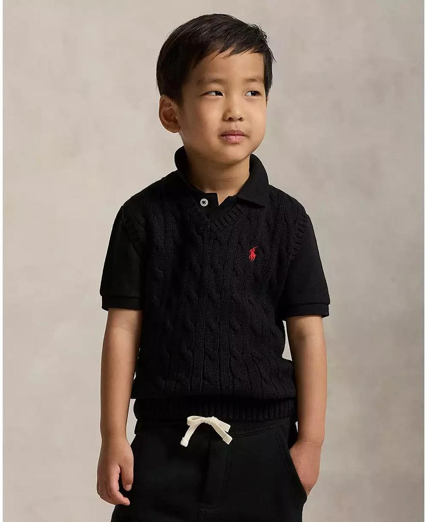 Ralph Lauren Toddler and Little Boys Cable-Knit Sweater Vest 6