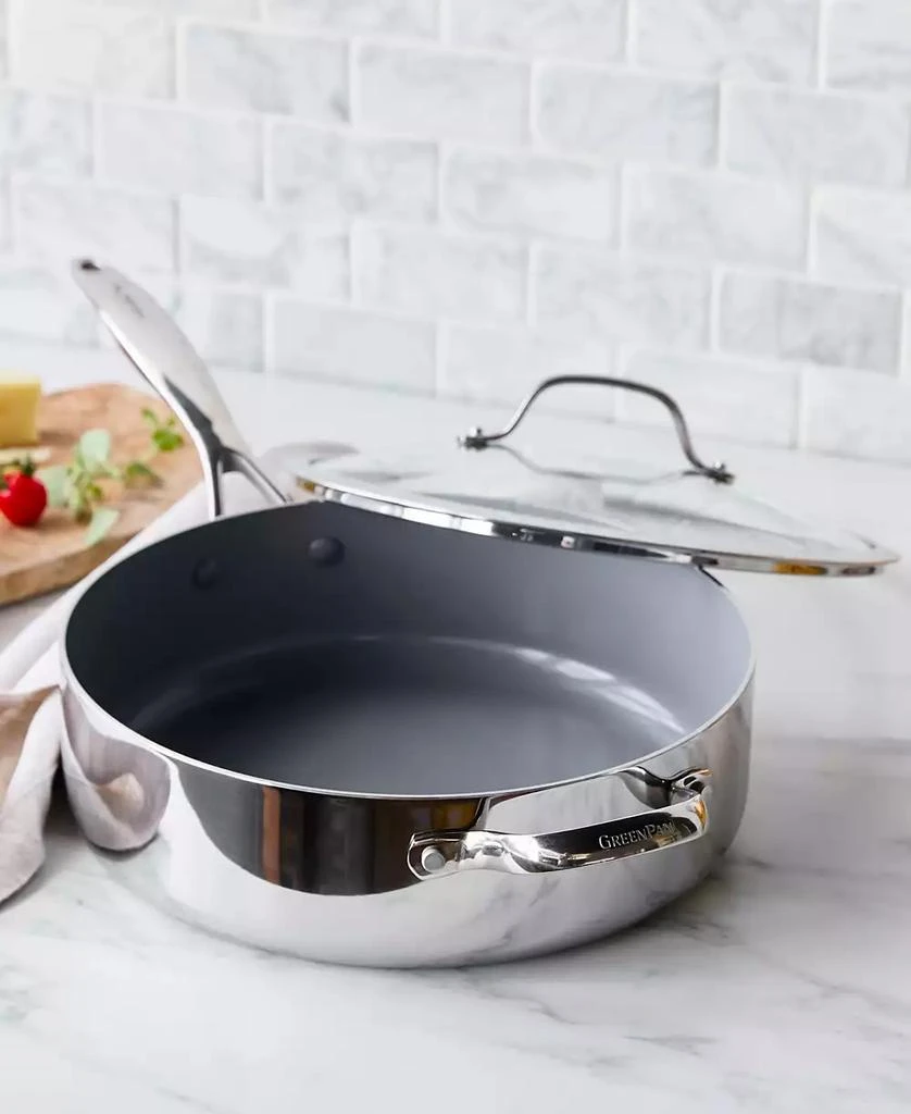 Greenpan Valencia Pro Stainless Steel 5-Qt. Sauté Pan with Lid 3