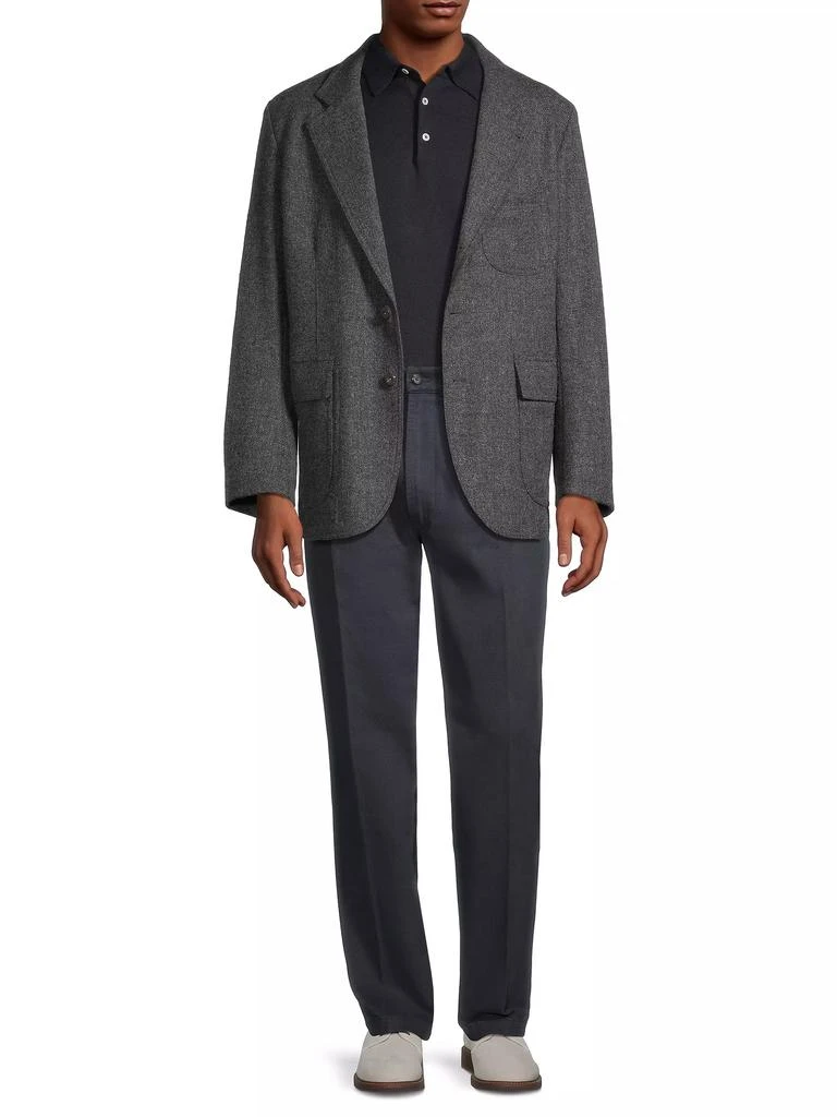Drake's Tweed Fox Flannel Blazer 2