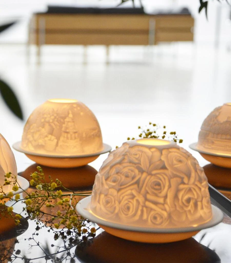 Bernardaud Roses LED Votivelight Lithophane 3
