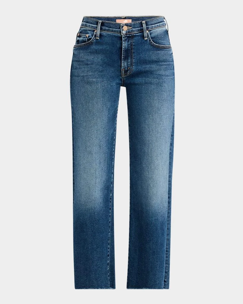 MOTHER The Mid-Rise Rambler Zip Ankle Fray Jeans 1
