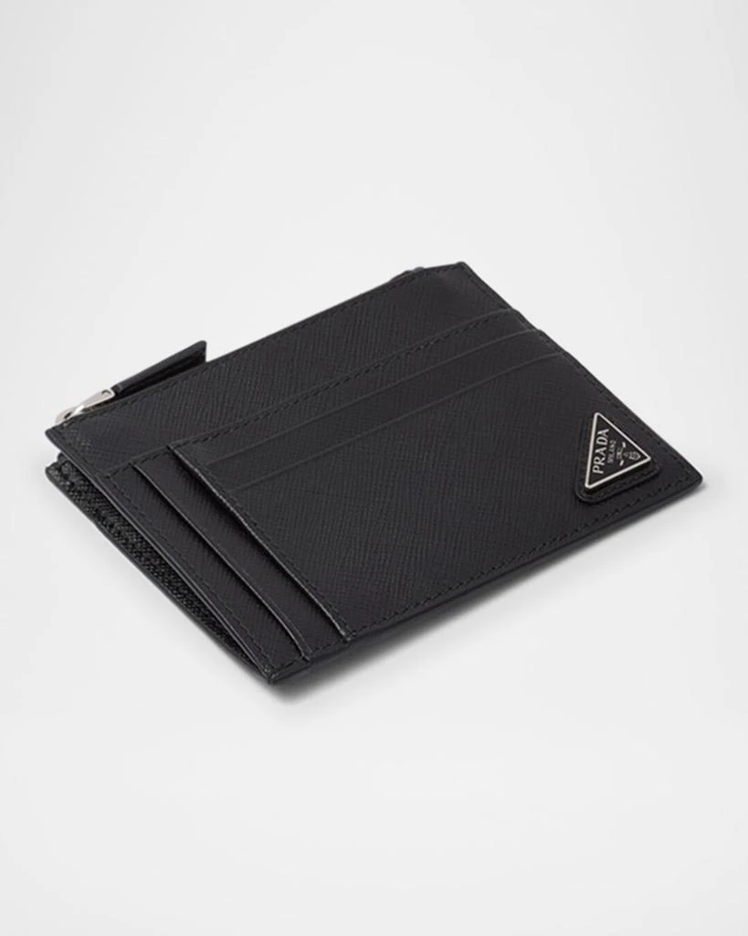 Prada Men's Saffiano Leather Zip Card Holder 4