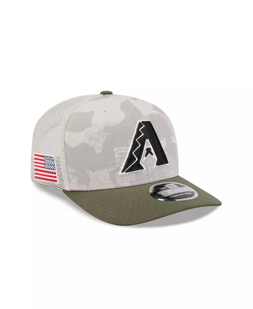 New Era Men's Light Beige/Olive Arizona Diamondbacks 2025 Armed Forces Day 9SEVENTY Adjustable Hat 2