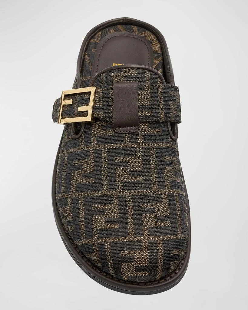 Fendi Feel FF Jacquard Sabot Mules 5