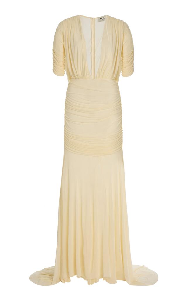 Tove Tove - Devi Gathered Jersey Gown - Yellow - FR 38 - Moda Operandi