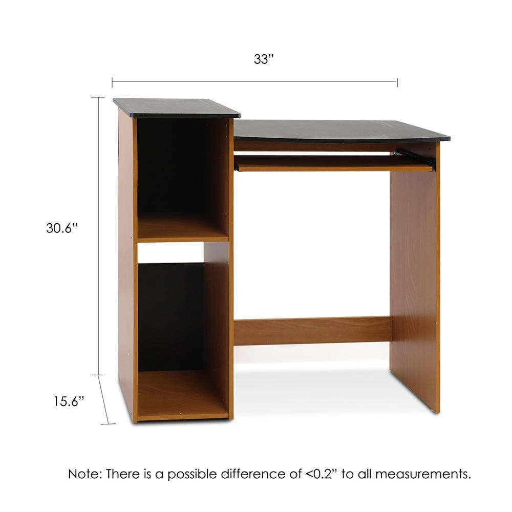 Furinno Econ Multipurpose Computer Writing Desk, Light Cherry/Black 2