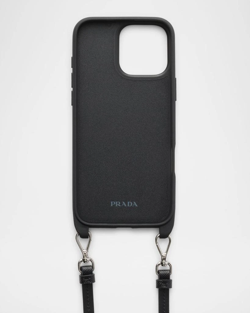 Prada Men
s iPhone 16 Pro Max Steamboat Saffiano Leather Phone Case 2