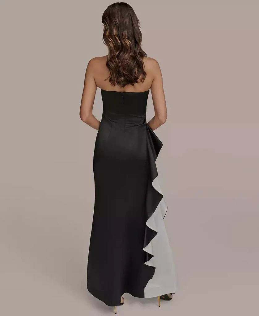 Donna Karan Women's Strapless Ruffle Gown 6