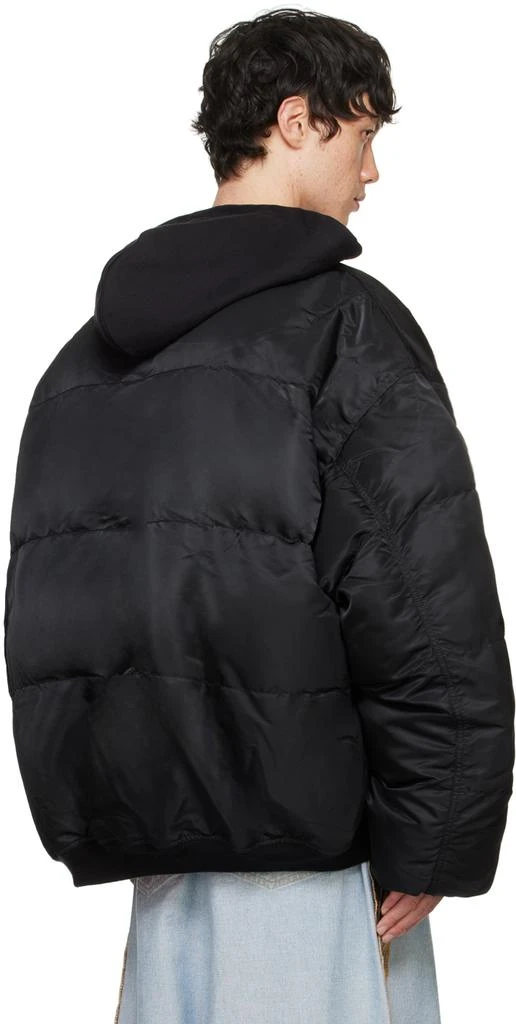 Vetements Black Quilted Hooded Reversible Bomber Jacket 3